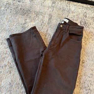 Abercrombie 90’s Relaxed Jean High Rise Curve Love — Brown